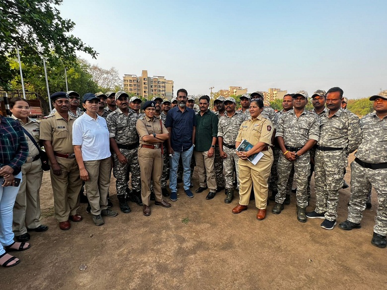 Nagraj Manjule and Sayaji Shinde meet Chandrapur Police