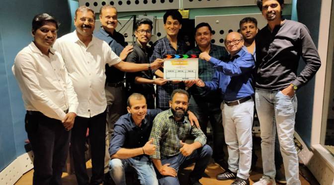 Shreyas Angane with team members 'Devaak Kaalji' Movie