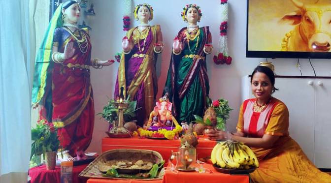 Actress Smita Tambe, goddess Gauri during ganapati-festival