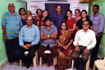 Usha Nadkarni with Londonchya Aajibai Team